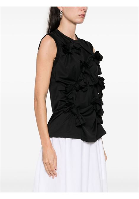 Black knot-embellished tank top Comme Des Garçons - women COMME DES GARCONS | GMT0021